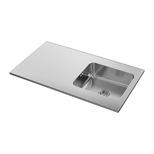 OLOFSJÖN - worktop with 1 integrated sink, stainless steel | IKEA Taiwan Online - PE777888_S4