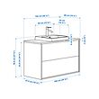 ÄNGSJÖN/BACKSJÖN wash-stnd w drawers/wash-basin/tap
