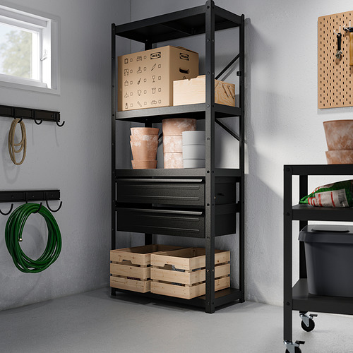 BROR shelving unit with drawers/shelves