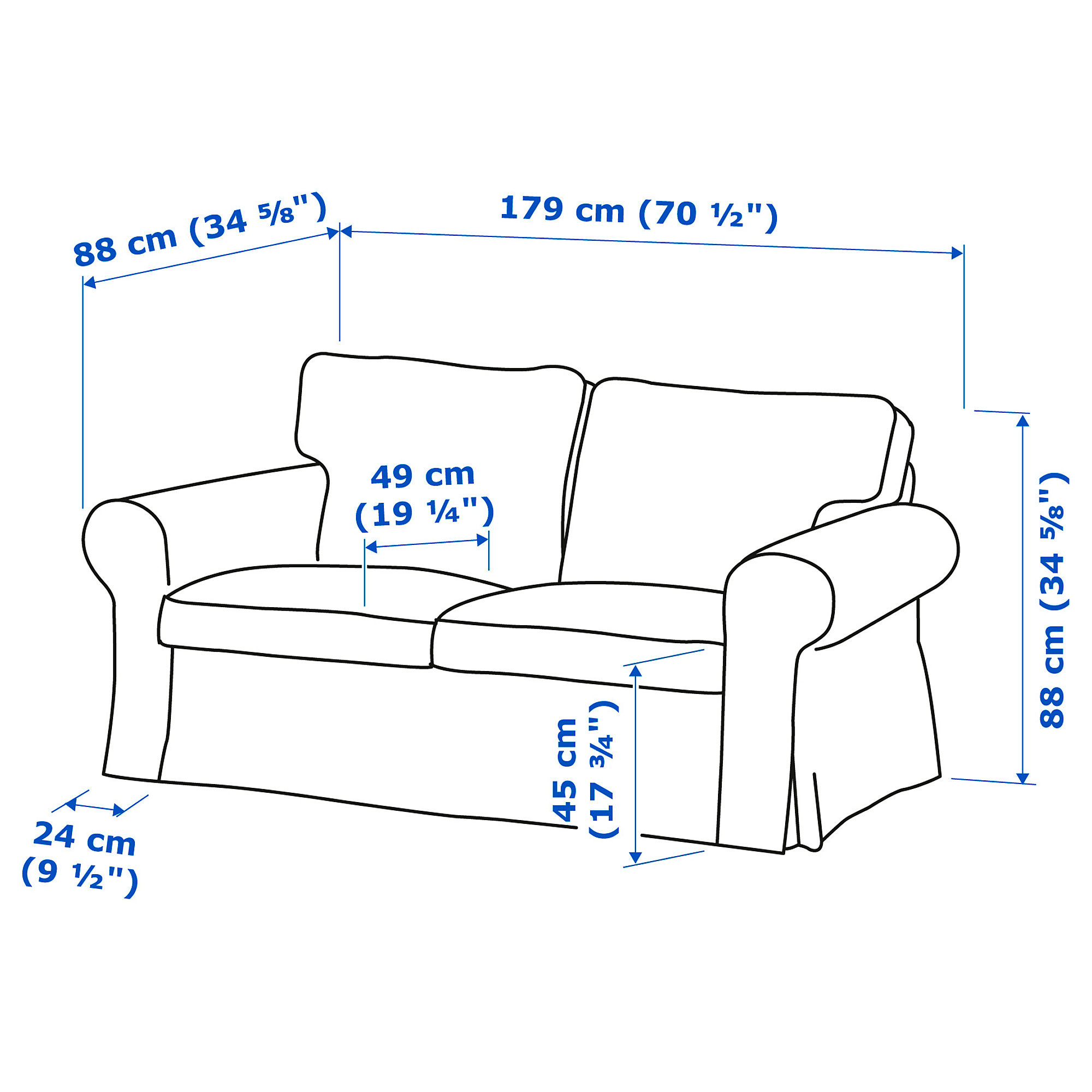 EKTORP 2-seat sofa