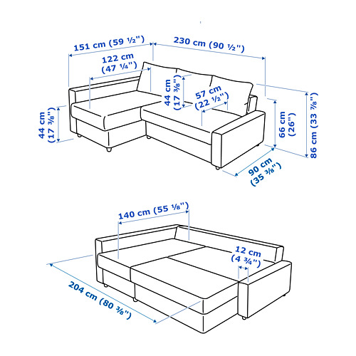 FRIHETEN - 轉角沙發床附收納空間, Hyllie 米色 | IKEA 線上購物 - PE738880_S4