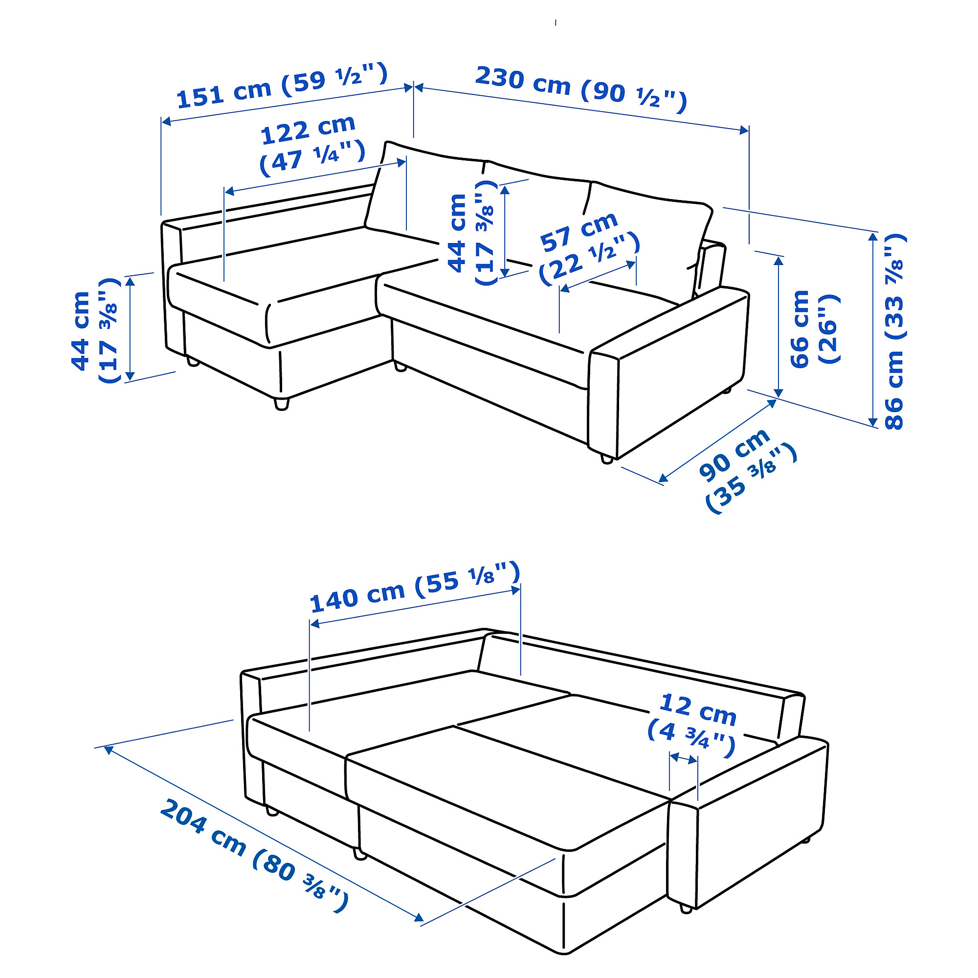 FRIHETEN/KLAGSHAMN corner sofa-bed with storage