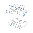 HOLMSUND corner sofa-bed