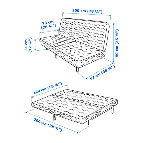 NYHAMN 3-seat sofa-bed