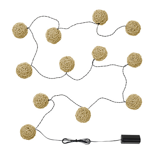SOLVINDEN - LED裝飾燈串/12個燈泡, 電池式/米色 | IKEA 線上購物 - PE916710_S4