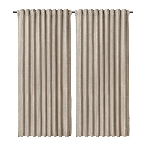 ANNAKAJSA - 高度遮光窗簾 2件裝，米色/含織帶，145x178 公分 | IKEA 線上購物 - E1015949_S4