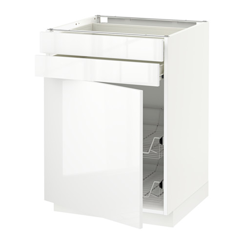 METOD - base cb w door/2 drwrs/wire bskts, white Förvara/Ringhult white | IKEA Taiwan Online - PE522669_S4