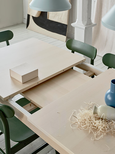RÖNNINGE - extendable table, birch | IKEA Taiwan Online - PH170244_S4