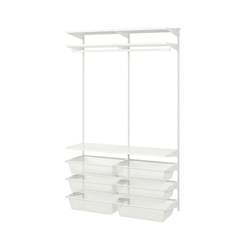 BOAXEL - wardrobe combination, white, 125x40x201 cm | IKEA Taiwan Online - PE791949_S4