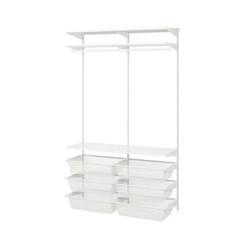 BOAXEL - 衣櫃/衣櫥組合, 白色, 125x40x201 公分 | IKEA 線上購物 - PE791949_S4