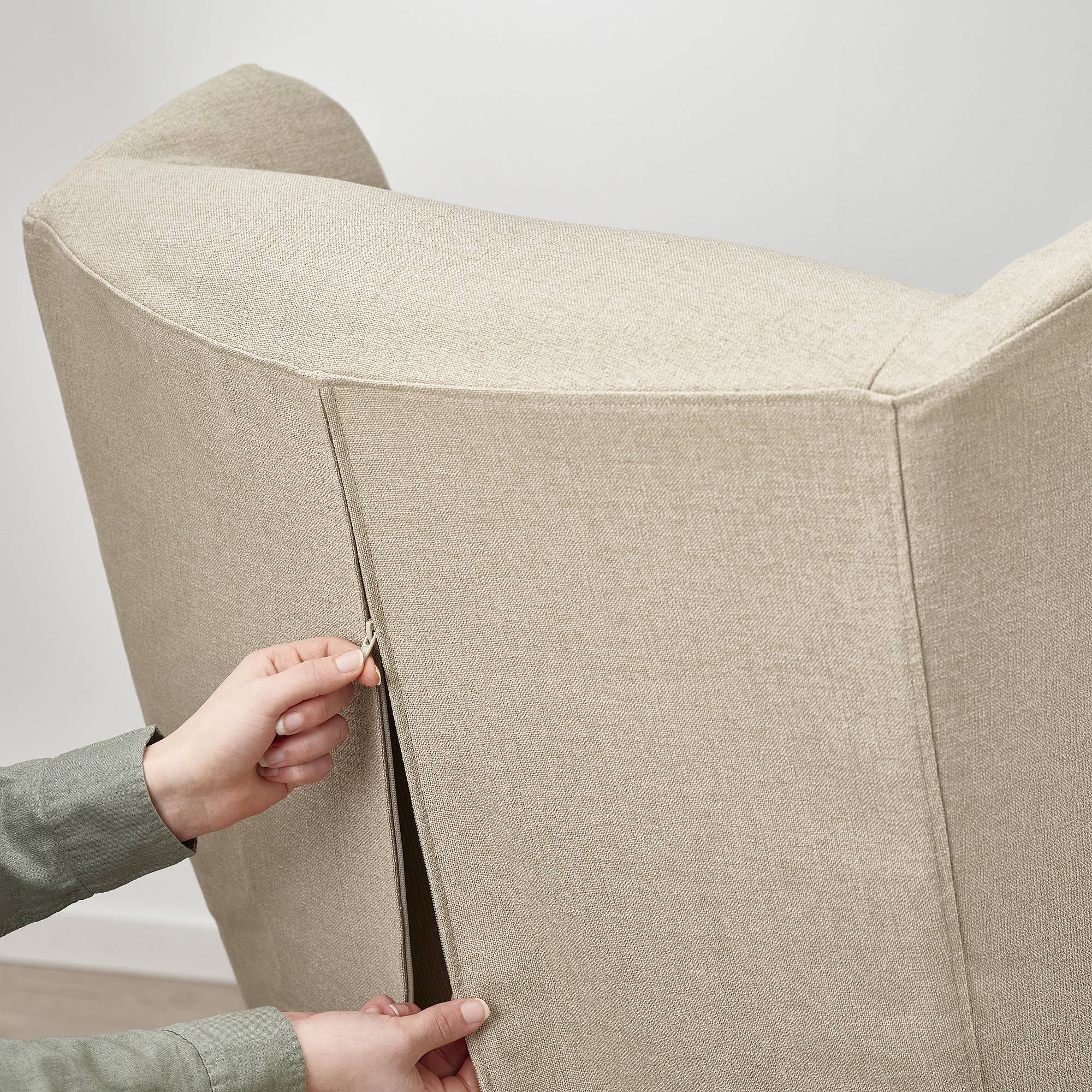 STRANDMON slipcover for wing chair