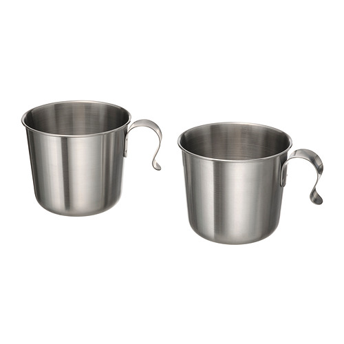 GRILLTIDER - mug, stainless steel, 33 cl | IKEA Taiwan Online - PE916809_S4