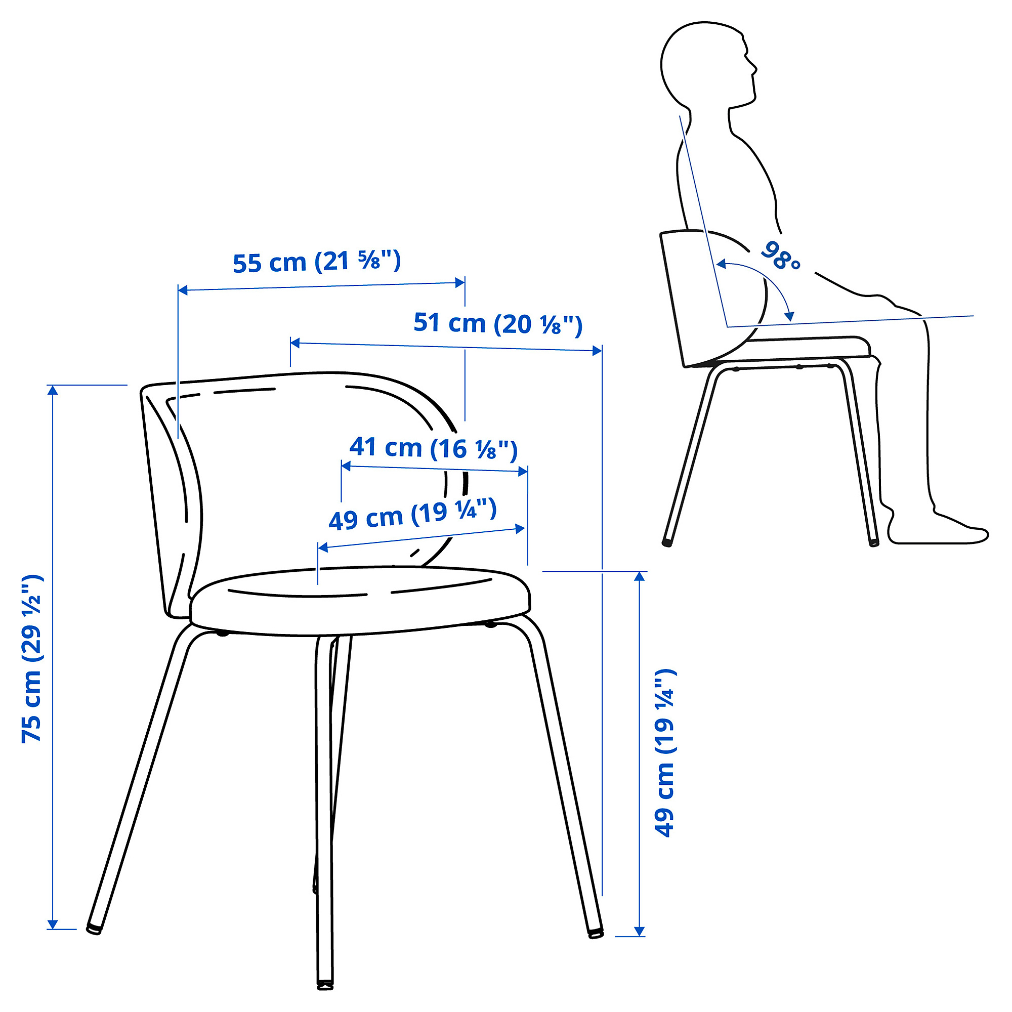 EKEDALEN/KRYLBO table and 4 chairs