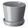 CITRUSFRUKT - plant pot with saucer, in/outdoor grey | IKEA Taiwan Online - PE840284_S1