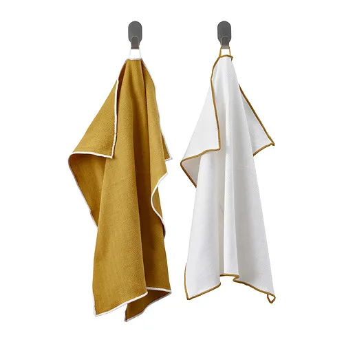 SANDABBORRE - 廚用擦巾, 白色/深黃色, 50x50 公分 | IKEA 線上購物 - PE983313_S4