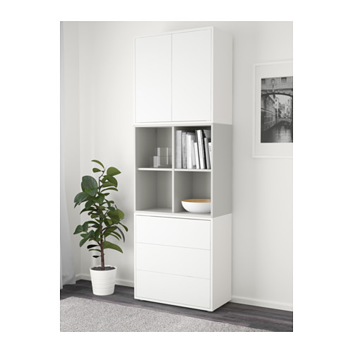 EKET - cabinet combination with feet, white/light grey | IKEA Taiwan Online - PE648767_S4