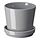CITRUSFRUKT - plant pot with saucer, in/outdoor grey | IKEA Taiwan Online - PE840299_S1