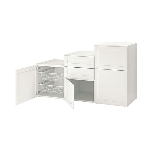 PLATSA - 收納櫃附門板/抽屜, 白色/Sannidal 白色, 180x57x103 公分 | IKEA 線上購物 - PE878617_S4