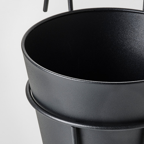 VITLÖK - plant pot with holder, in/outdoor black | IKEA Taiwan Online - PE840245_S4