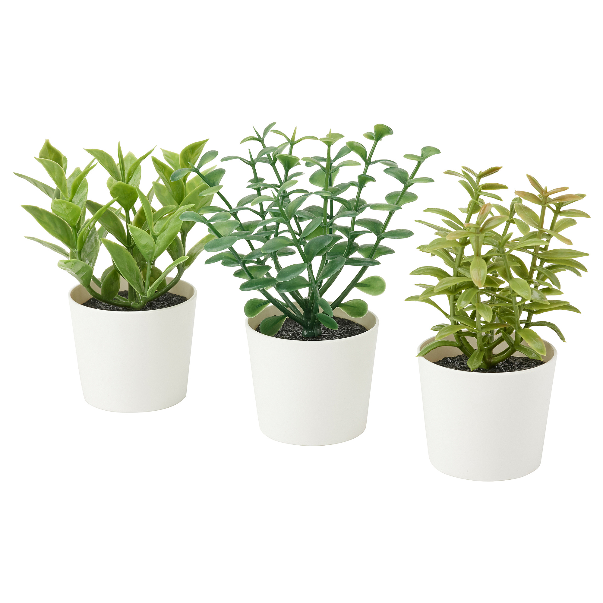 FEJKA artifi potted plant w pot, set of 3