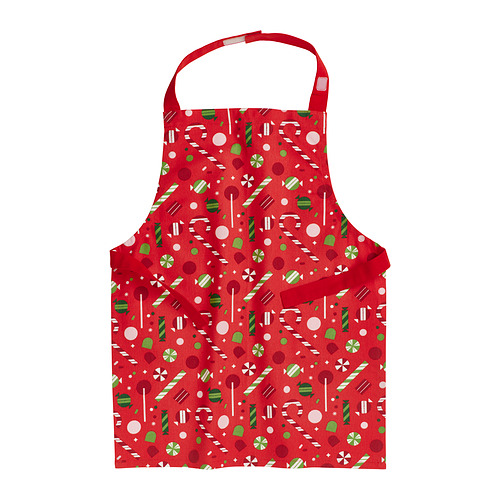 VINTERFINT - children's apron, candy red, 4-7 | IKEA Taiwan Online - PE983339_S4