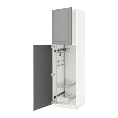 METOD high cabinet with cleaning interior