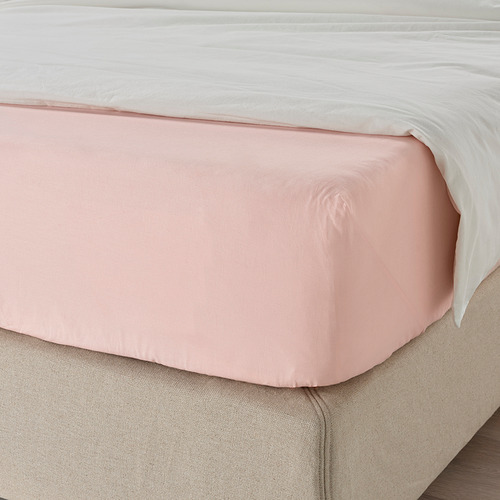 DVALA - fitted sheet, light pink | IKEA Taiwan Online - PE837592_S4