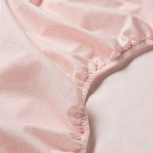 JÄTTEVALLMO - 單人加大床包, 淺粉紅色/白色 | IKEA 線上購物 - PE837617_S4