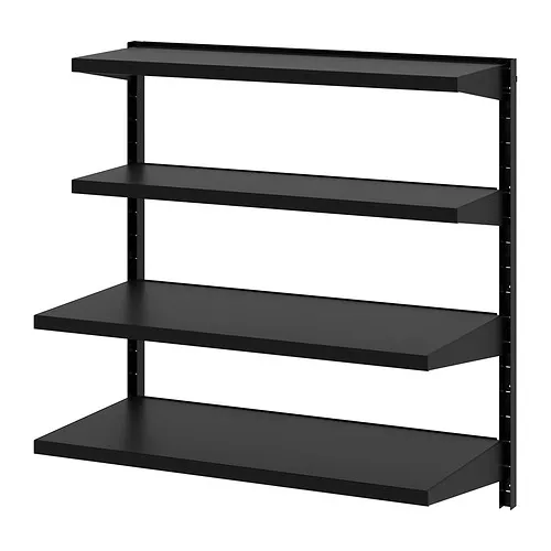 BROR - 上牆式層架組, 黑色, 88x30/45x90 公分 | IKEA 線上購物 - PE946677_S4