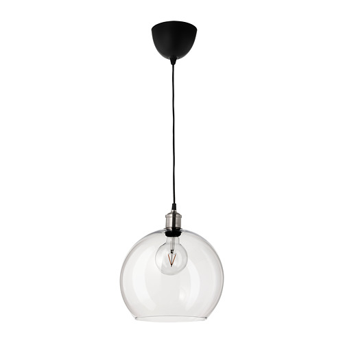 JAKOBSBYN/JÄLLBY - pendant lamp, clear glass/nickel-plated | IKEA Taiwan Online - PE792381_S4