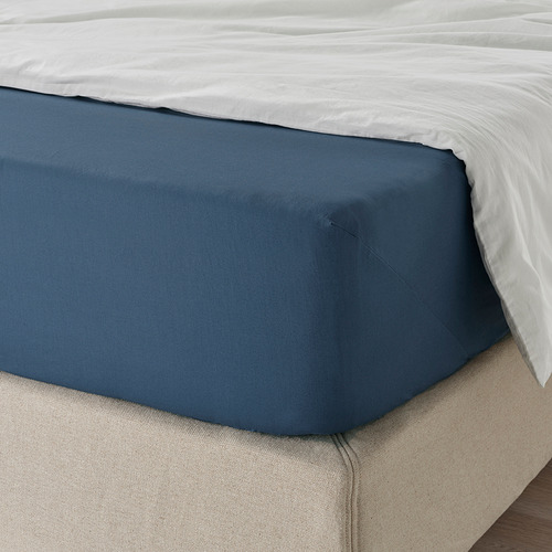 ULLVIDE - 雙人床包(150x200 公分), 深藍色 | IKEA 線上購物 - PE837642_S4