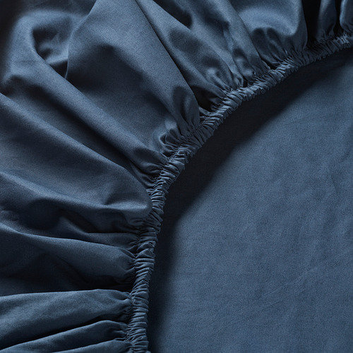 ULLVIDE - 雙人床包(150x200 公分), 深藍色 | IKEA 線上購物 - PE837643_S4