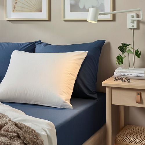 ULLVIDE - 雙人床包(150x200 公分), 深藍色 | IKEA 線上購物 - PE837694_S4