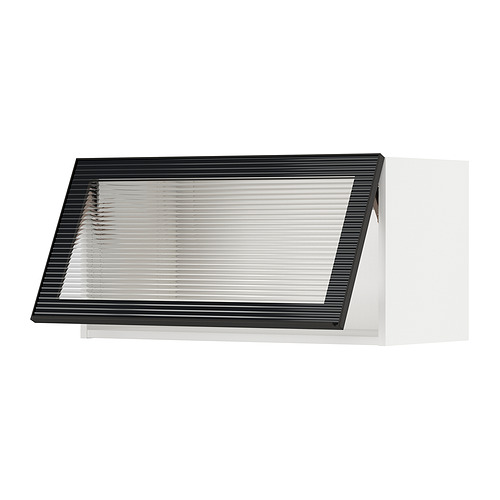METOD wall cab horiz gls door w push-open