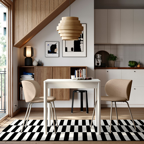 TONSTAD - 一桌二椅, 淺乳白色/Tonerud 深米色, 80/120x70 公分 | IKEA 線上購物 - PE983432_S4