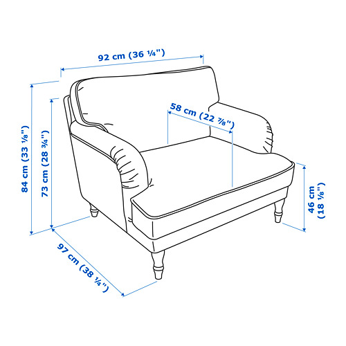 STOCKSUND - 扶手椅, Nolhaga 灰米色/黑色/木材 | IKEA 線上購物 - PE696481_S4