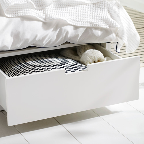 NORDLI - 床框, 白色, 附床底板條/抽屜 | IKEA 線上購物 - PE739467_S4