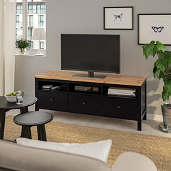 HEMNES - 電視櫃, 染白色/淺棕色 | IKEA 線上購物 - PE671187_S3