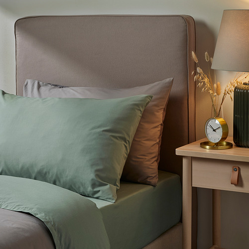 ULLVIDE - 枕頭套, 灰色/綠色 | IKEA 線上購物 - PE837746_S4