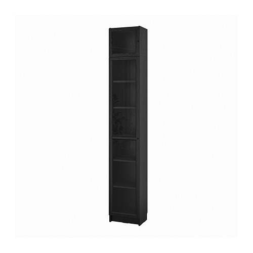 BILLY/OXBERG - bookcase w glass doors/ext unit, black oak effect, 40x30x237 cm | IKEA Taiwan Online - PE878766_S4