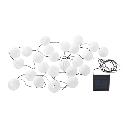 SOLARVET - LED lighting chain with 24 lights, outdoor solar-powered/ball white | IKEA Taiwan Online - PE696569_S4
