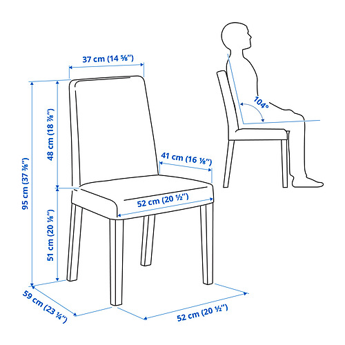 INGATORP/BERGMUND - table and 4 chairs | IKEA Taiwan Online - PE837770_S4