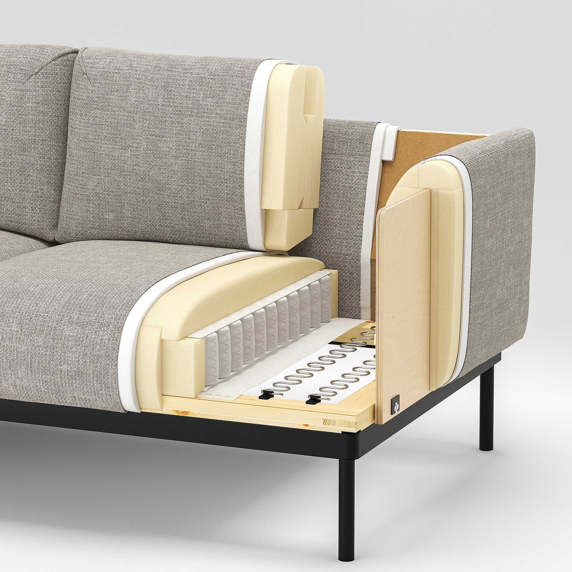 ÄPPLARYD 4-seat sofa with chaise longue