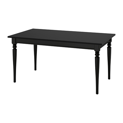 ROSENTORP - extendable table, black, 155/215x87 cm | IKEA Taiwan Online - PE983582_S4