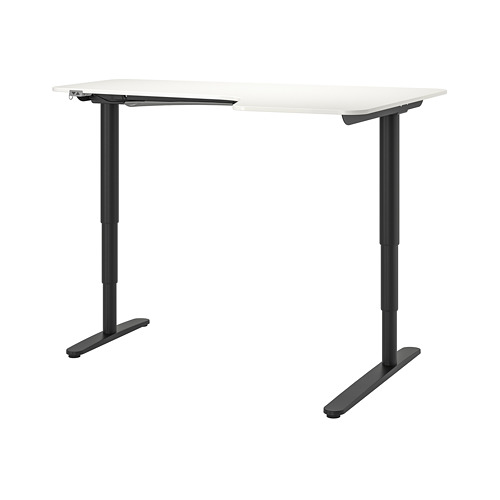 BEKANT - corner desk right sit/stand, white/black | IKEA Taiwan Online - PE739679_S4