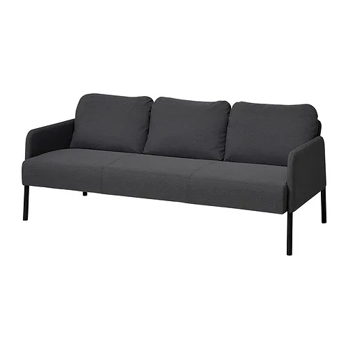 GLOSTAD - 3-seat sofa, Knisa dark grey | IKEA Taiwan Online - PE917261_S4
