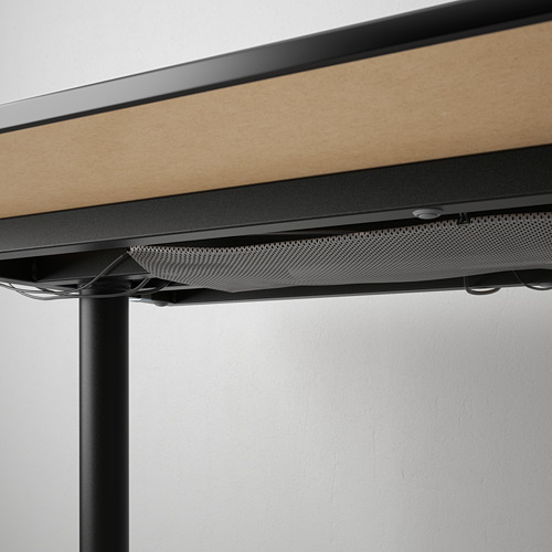 BEKANT - 書桌/工作桌, 黑色/實木貼皮 梣木/黑色 | IKEA 線上購物 - PE739739_S4