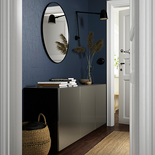 BESTÅ - wall-mounted cabinet combination, black-brown/Riksviken light bronze effect | IKEA Taiwan Online - PE837979_S4
