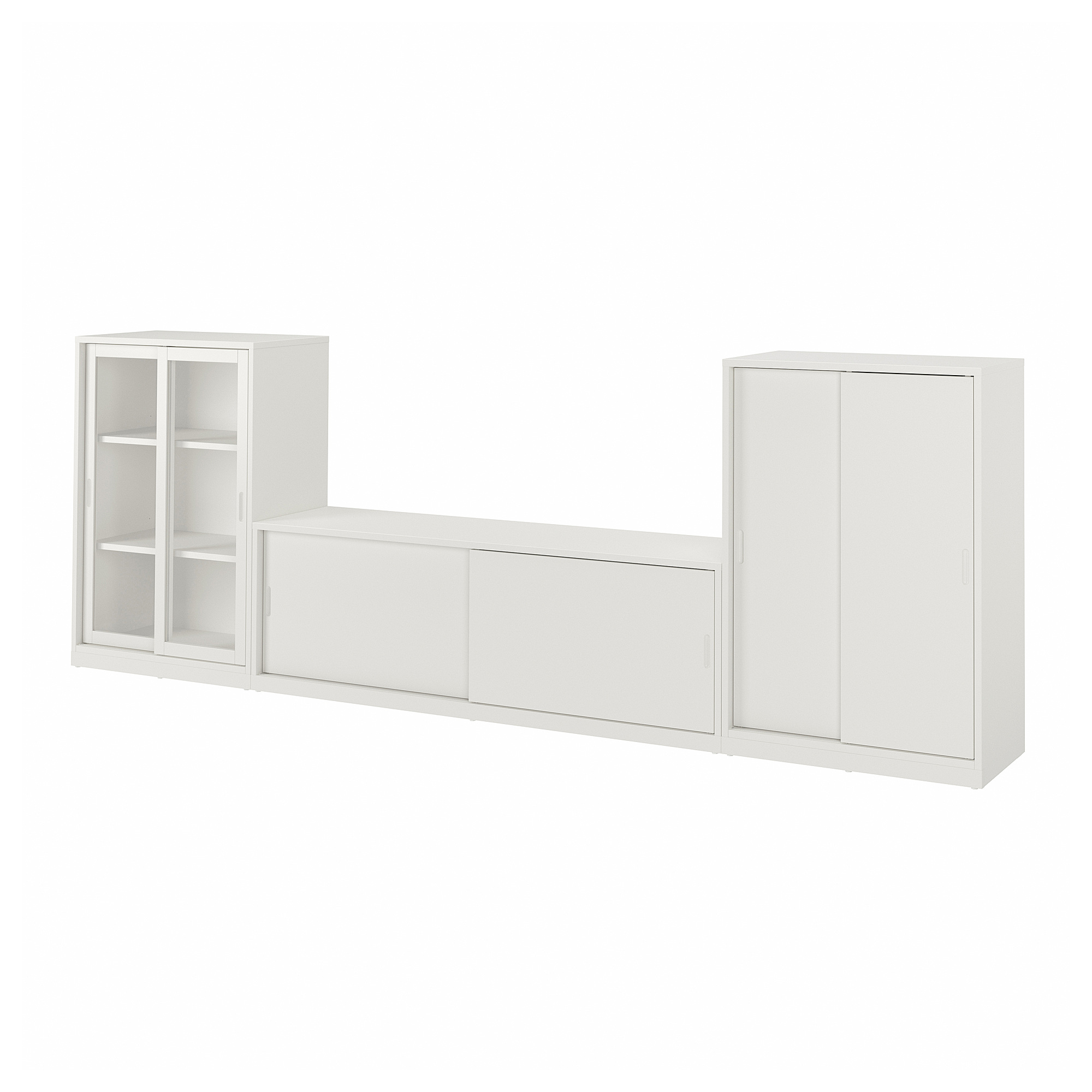 TONSTAD TV/storage comb with sliding doors