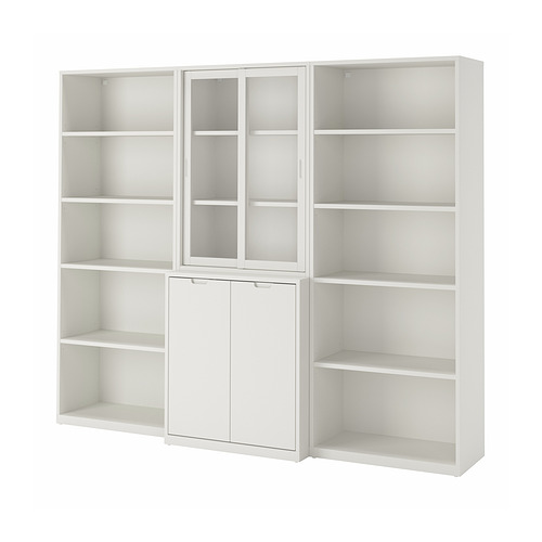 TONSTAD storage comb w sliding glass doors